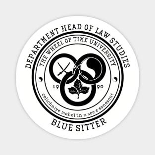 The Wheel of Time University - Dept. Head of Law Studies (Blue Sitter) Magnet